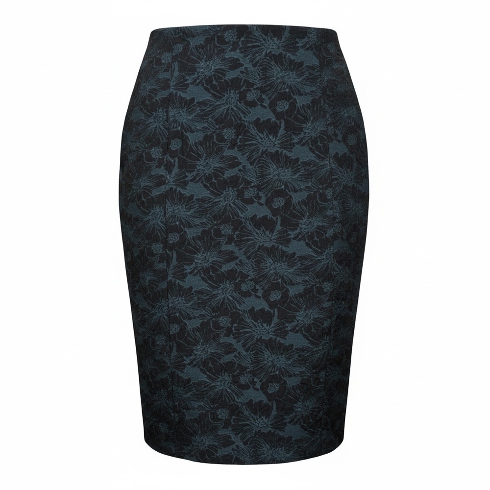 Lysse NWT Evita black floral pull on pencil skirt, small